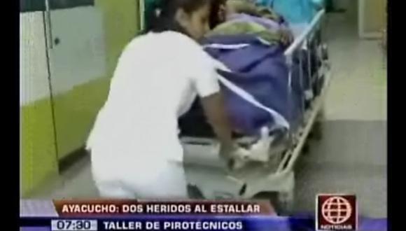 Ayacucho: explosión de taller de pirotécnicos dejó heridos a madre e hijo