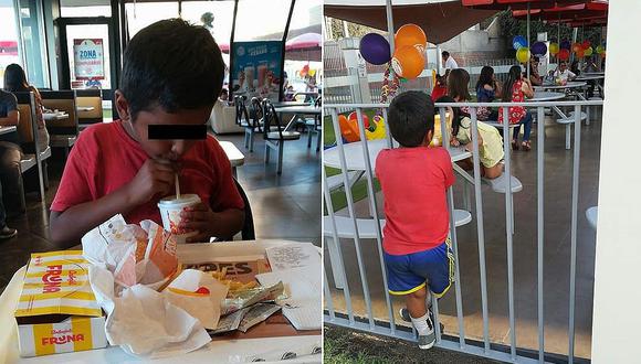 Facebook: Usuaria denuncia que conocido fast food echó a niño indigente