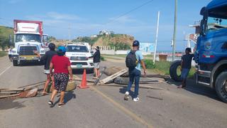 Tumbes: Pobladores de Zorritos bloquean la vía Panamericana Norte y reclaman agua potable