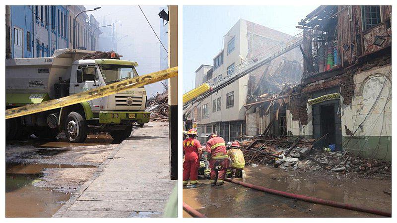 Incendio en Mesa Redonda: Escolares de colegios aledaños serán reubicados 