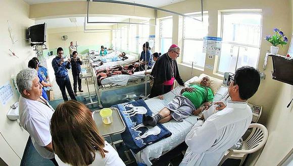 Arzobispo visita nosocomios y pide al Estado construir el Hospital de Alta Complejidad