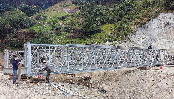 La Libertad: Instalan puente modular en la carretera Tayabamba-Uchos-Sihuas 