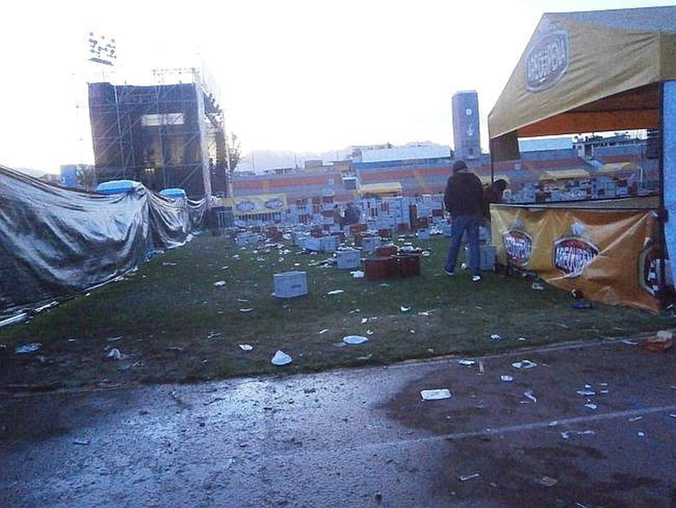 Estadio Melgar convertido en basural luego de concierto por aniversario de Arequipa (FOTOS)