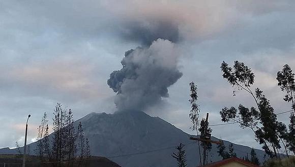 Cenizas del volcán Ubinas llegan hasta el albergue de refugio