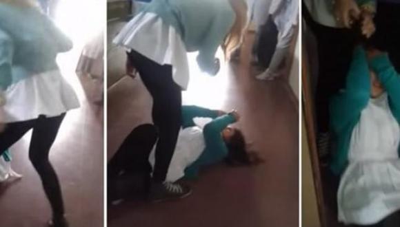 Escolares protagonizan brutal pelea por publicación de fotos 'hot' (VIDEO)