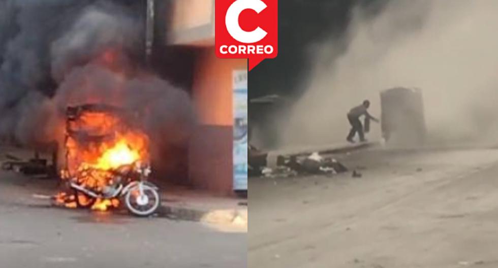 La Victoria: vecinos queman mototaxis de extranjeros y les dan tres días para que se vayan