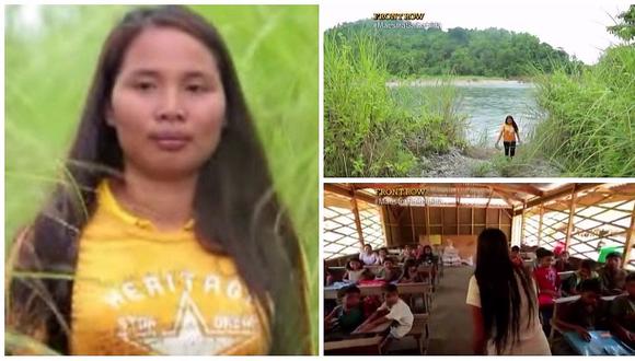 Maestra cruza cinco ríos y camina más de dos horas cada día para dar clases (VIDEO)