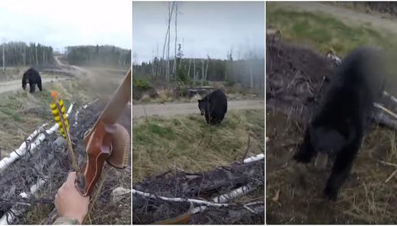 YouTube: El aterrador momento en que un oso negro ataca a un cazador (VIDEO)