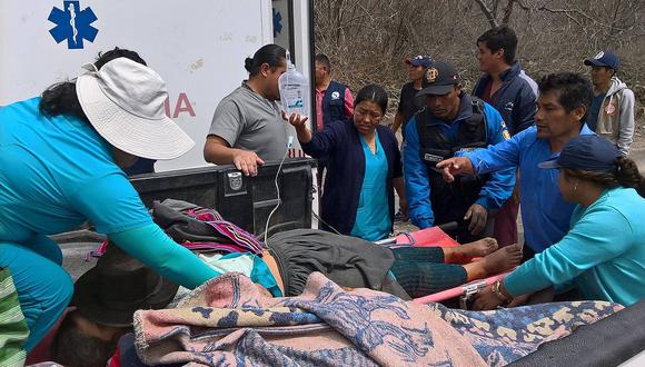 Camión lleno de comerciantes se va a abismo en Andahuaylas