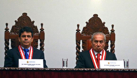 Pedro Chávarry y Tomás Gálvez han sido suspendidos como fiscales supremos. (Foto: Andina)