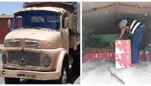 Intervienen camión del Ejército Peruano con cajas de whiskies