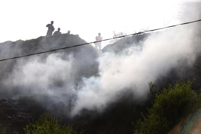 Miraflores: reportan incendio forestal en la Bajada de Armendáriz. Foto: Hugo Curotto/GEC