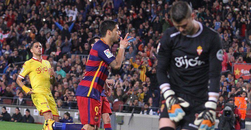 Otra noche de Suárez, que con otro póquer acerca al Barça a la Liga