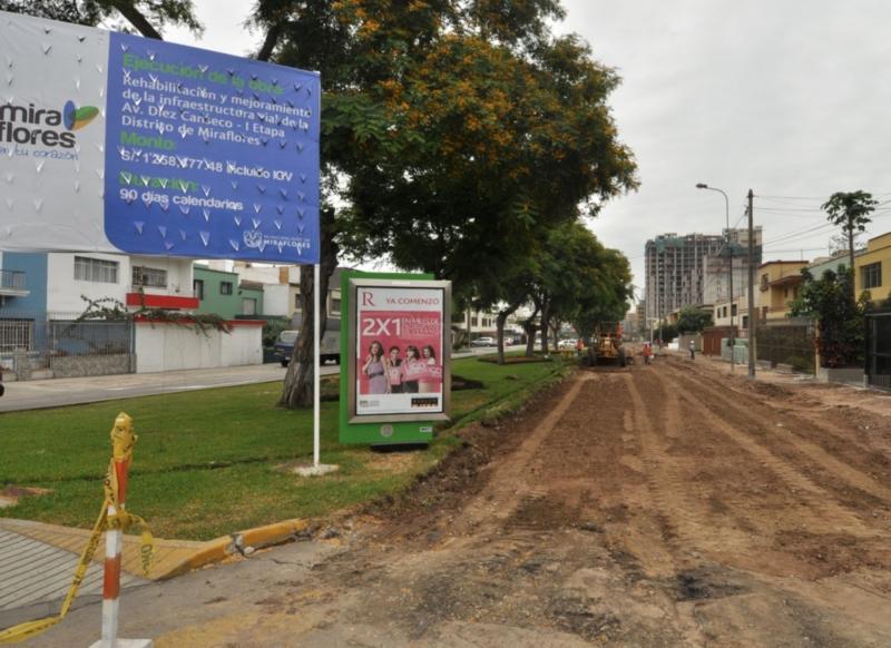 Cerrarán avenida Larco durante 150 días