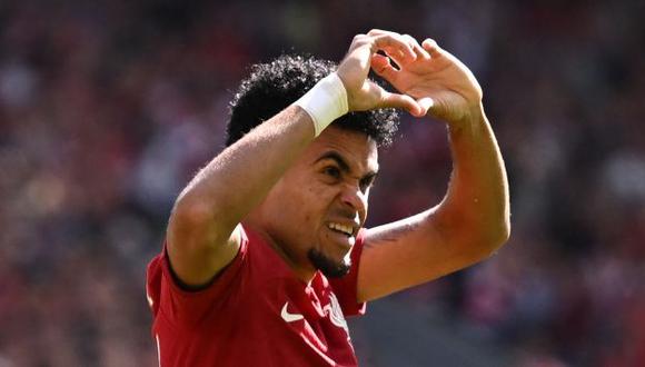 Gol de Luis Díaz para el 9-0 de Liverpool vs. Bournemouth. (Foto: AFP)