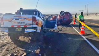 Arequipa: Tres personas fallecen en violento choque en la carretera Panamericana Sur