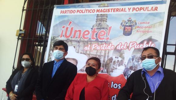 Partido Político Magisterial y Popular tendrá participación en las posteriores elecciones. La meta es juntar 4 mil firmas en Arequipa. (Foto: Correo)