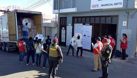 ODPE Mariscal Nieto recibió material para las elecciones