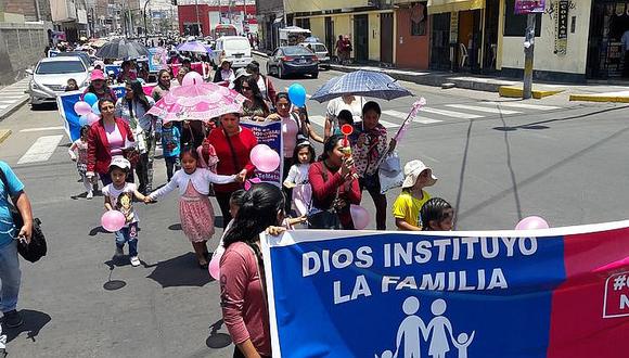 Cientos marcharon contra la denominada "ideología de género"