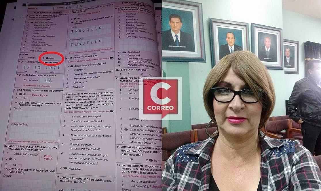 Censo 2017: Empadronan como mujer a regidora transgénero en Trujillo 