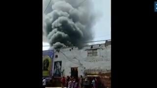 Incendio en una vivienda de Cercado de Lima: al menos 10 unidades de bomberos tratan de controlar el siniestro