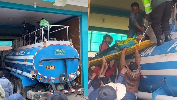 El trabajador fue trasladado de emergencia al hospital de la ciudad de Azángaro. (Foto: Difusión)