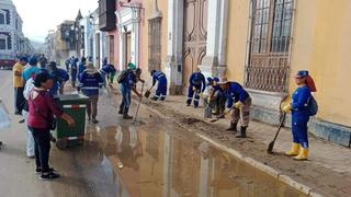 Lluvias en La Libertad: Realizan limpieza y recuperación del centro de Trujillo