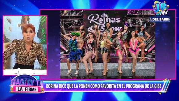 Magaly Medina se refiere a la participación de Korina Rivadeneira en “Reinas del Show”. (Foto: Captura ATV)