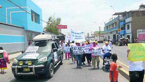 Pisco: vecinos indignados marchan ante ola de crímenes