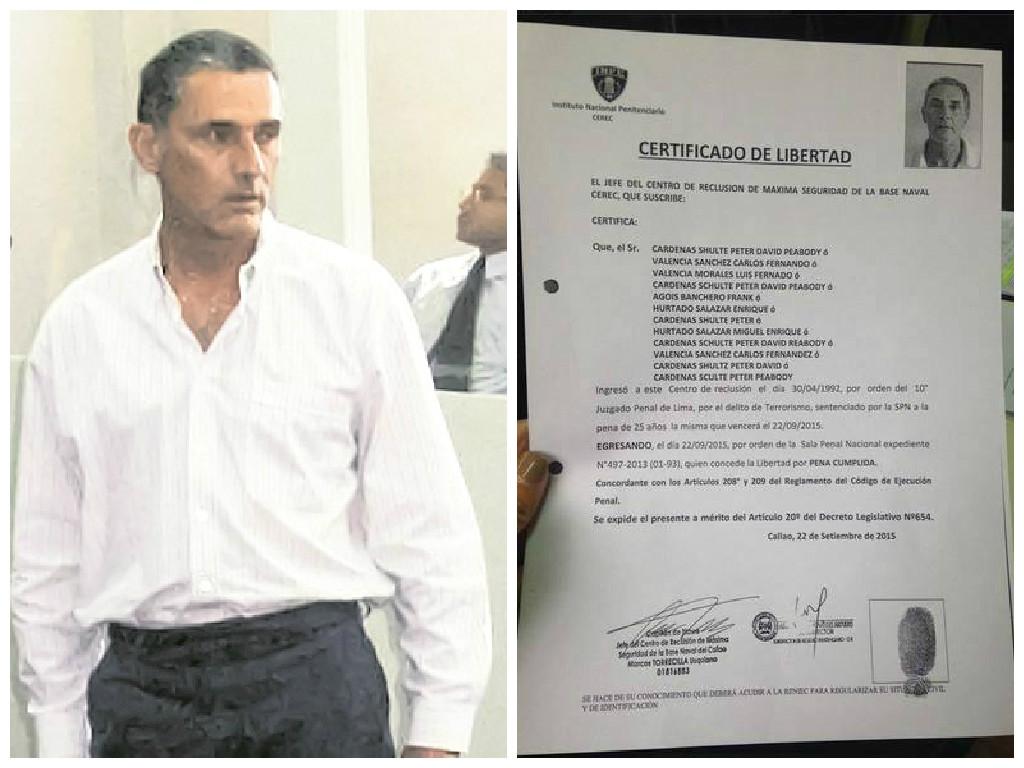 Peter David Cárdenas Schulte: Este es el certificado de libertad de excabecilla de MRTA