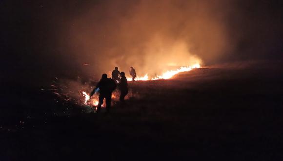 Incendio forestal afectó bosques de eucalipto y 10 hectáreas de pastos naturales en Áncash. (Foto: COER-Áncash)
