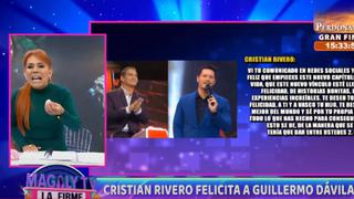 Magaly Medina critica a Cristian Rivero por felicitar a Guillermo Dávila: “De lo más desatinado” (VIDEO)