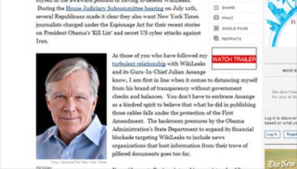 Wikileaks crea sitio falso del New York Times
