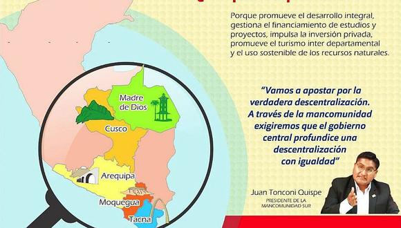 Mancomunidad del Sur sin la presencia de Puno, ¿por qué?