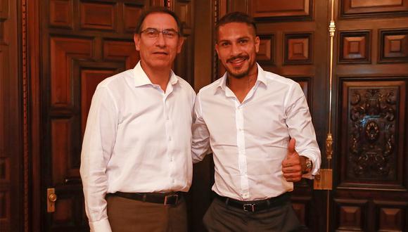 Presidente Martín Vizcarra se reunió con Paolo Guerrero en Palacio de Gobierno