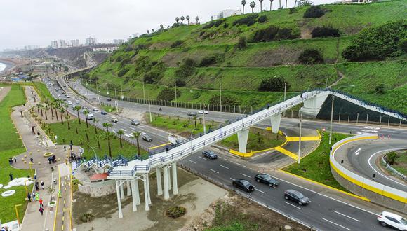 Ambas estructuras peatonales en la Costa Verde se encontraban inconclusas desde el 2015 y fueron habilitados por Emape, (Foto: Municipalidad de Lima)