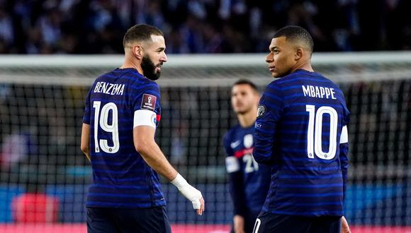 Kylian Mbappé y Karim Benzema lideran la lista de Francia para el Mundial. (Foto: EFE)