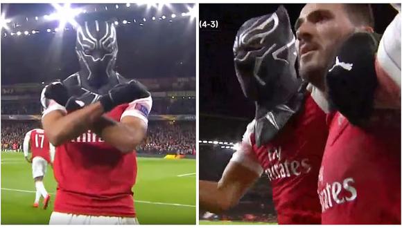 Europa League: jugador del Arsenal celebró su gol al estilo 'Black Panther' (VIDEO)