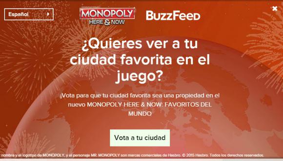 Monopoly: Lima lidera votación de ciudades que formarán parte del juego