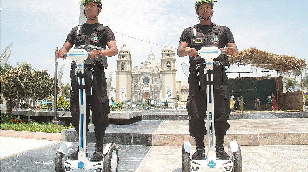 Nuevo Chimbote: Innovador transporte "Segway" para brindar seguridad inmediata (VIDEO) 