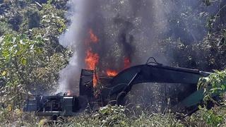 Destruyen maquinaria utilizada para la minería ilegal en la Reserva de Tambopata