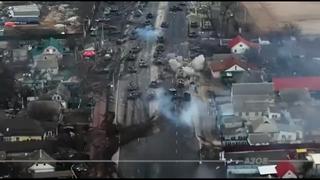 Convoy ruso fue emboscado por tropas ucranianas camino a Kiev (VIDEO)