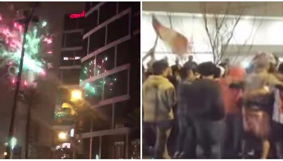 Perú vs Nueva Zelanda: hinchas detonaron bombardas frente al hotel de los 'All Whites' (VIDEO)