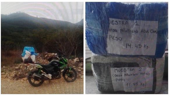 ​La Libertad: Abandonan motocicleta con más de 25 kilos de marihuana