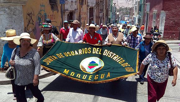 Agricultores vuelven a protestar en las calles de Moquegua
