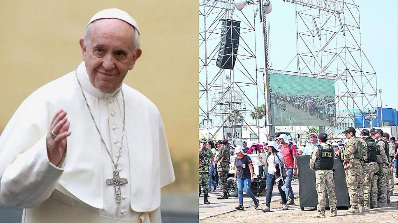 Obras en base Las Palmas para misa del Papa avanzan según lo previsto