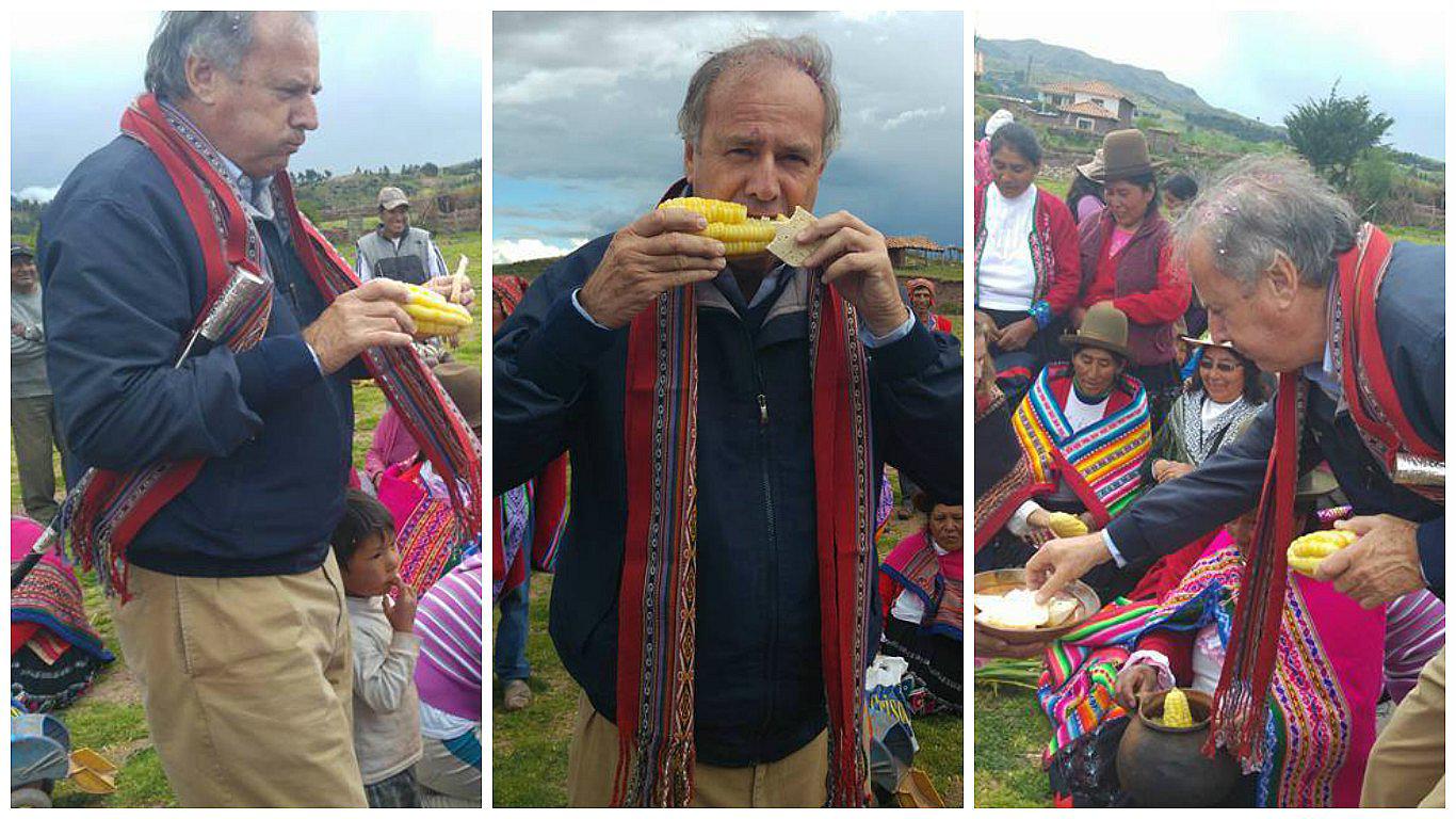Alfredo Barnechea le dijo sí al choclo con queso cusqueño (FOTOS)