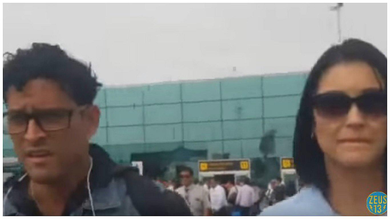 ¿Lo perdonó? Christian Domínguez fue a recoger a Karla Tarazona en aeropuerto (VIDEO)