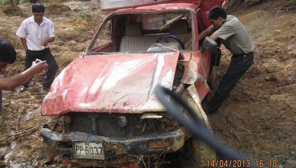 Cinco heridos deja despiste y volcadura de camioneta rural en Ambo