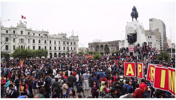 ​Proponen declarar como zona rígida el centro de Lima para evitar protestas